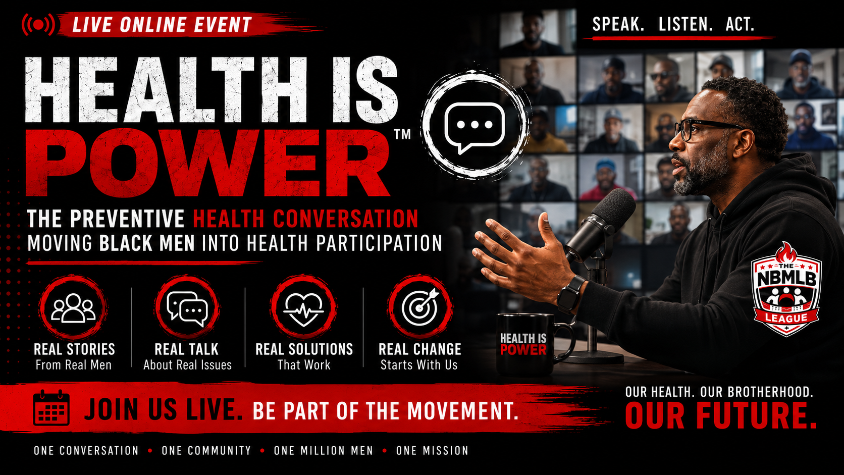 Health Is Power live online event promotional graphic